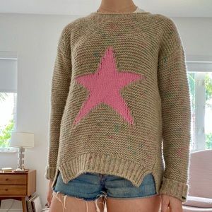 Pink star sweater